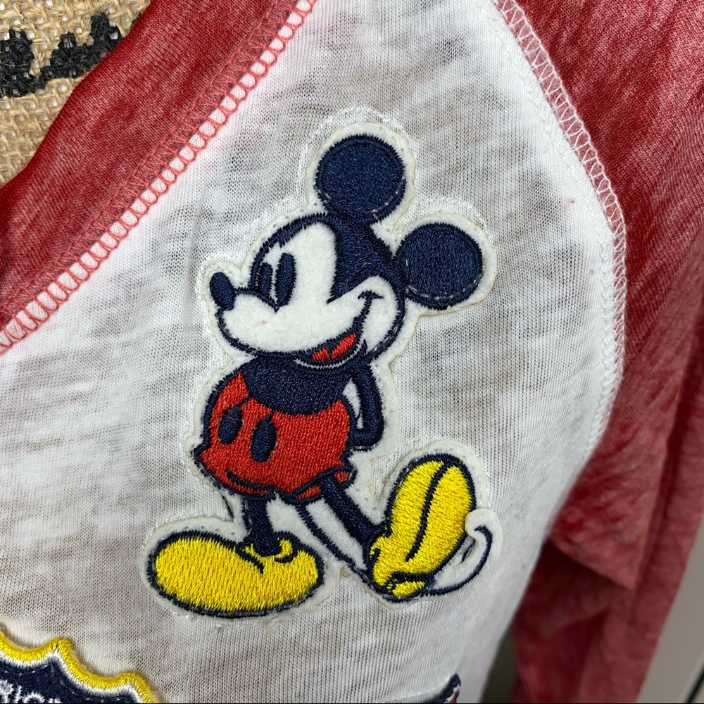 Disney Mickey Mouse Patch Raglan Tissue Shirt - image 4